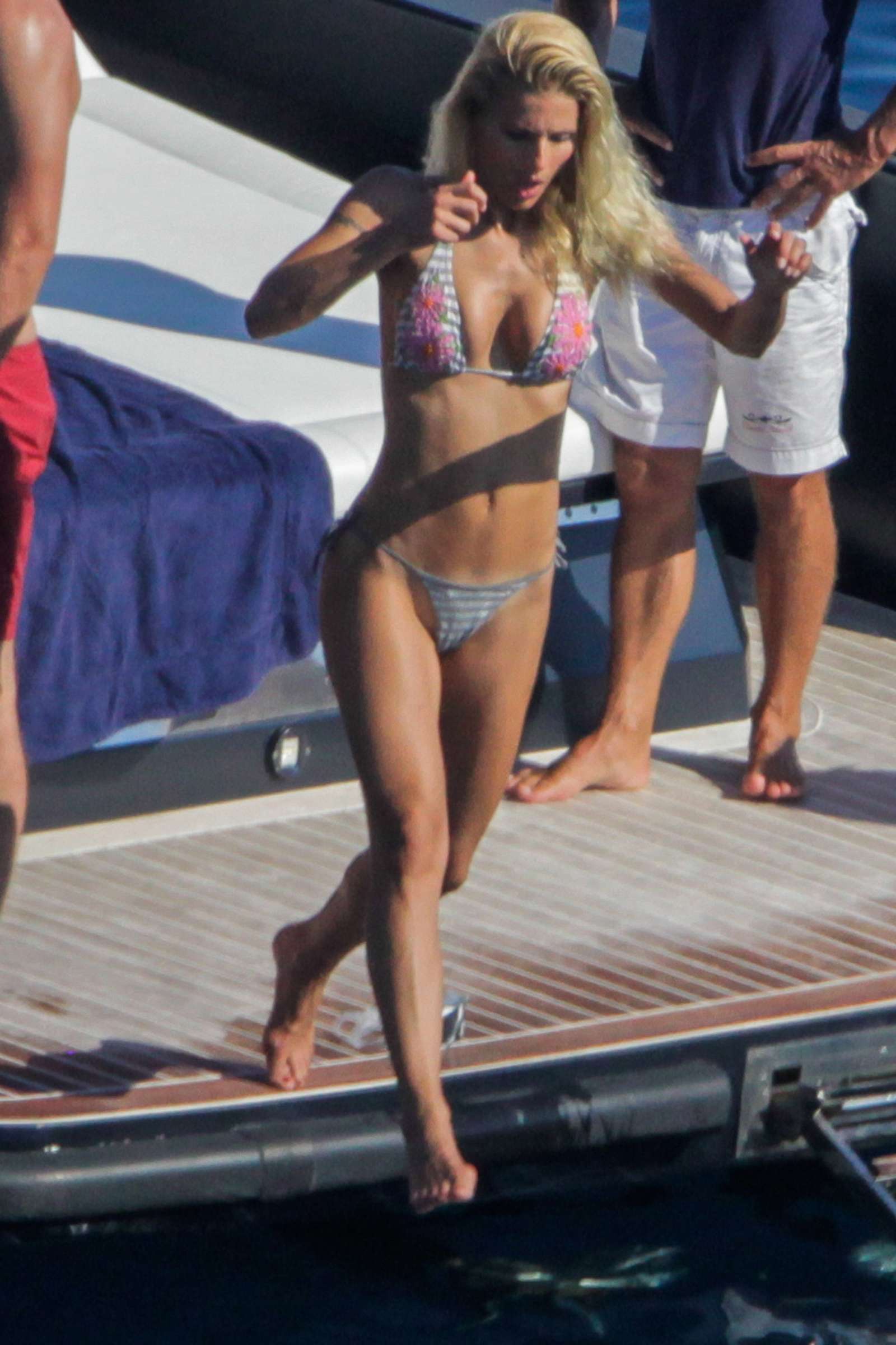 Michelle Hunziker - Bikini Candids on Elba